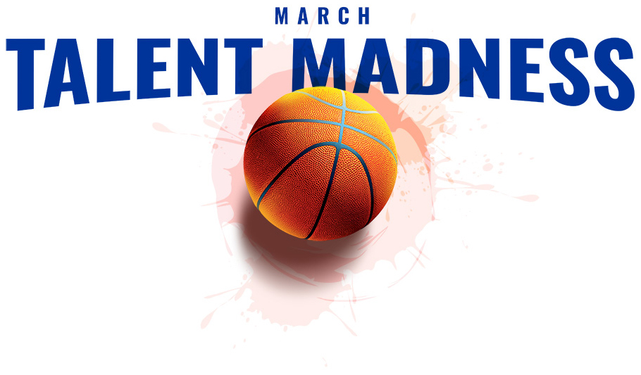 March Talent Madness above a basketball