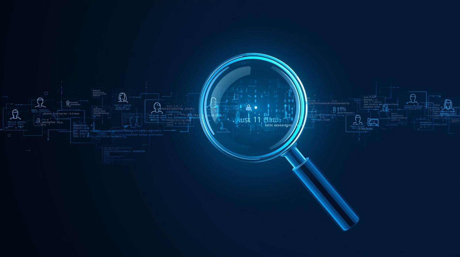 AI Ethics Image 1 Magnifying glass highlighting series of numbers