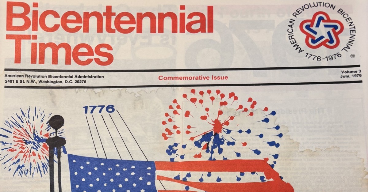 Picture of the front of "Bicentennial Times" from 1976