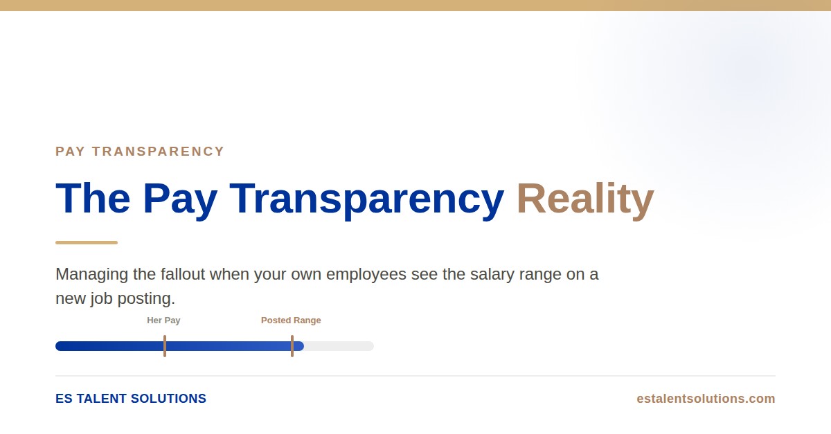 White background with the words "The Pay Transparency Reality" written on it.